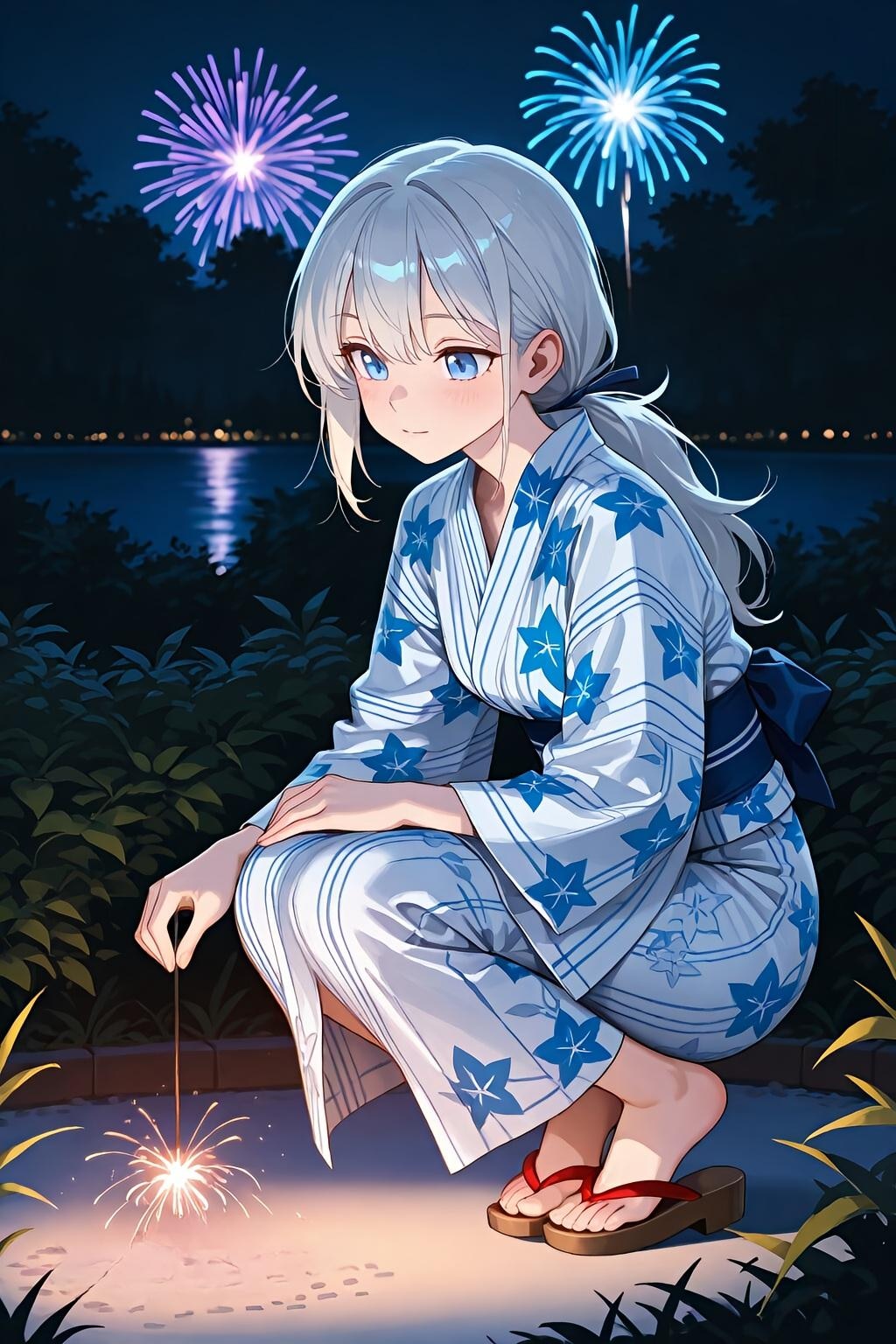 線香花火（異国の女子）