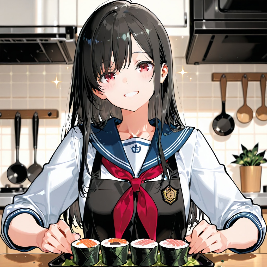 ししょちゃんや巻き寿司作りドヤ顔だ　弾