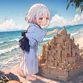 浜辺の砂かけ少女 3枚目