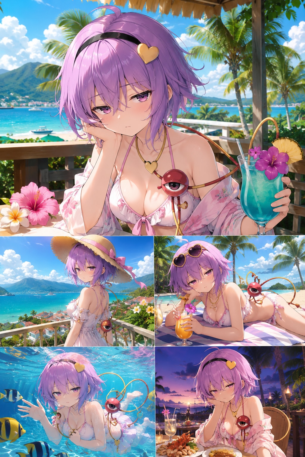 リゾートを満喫するさとりちゃん