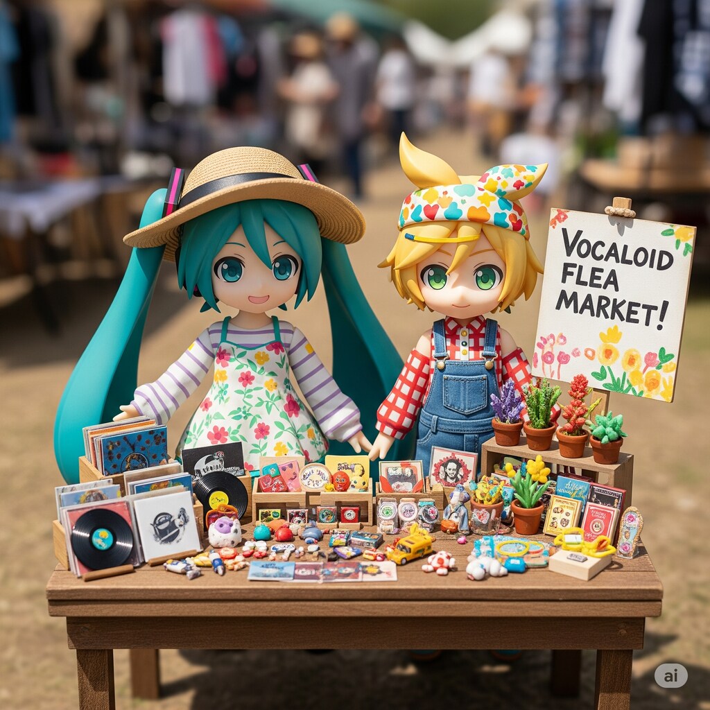 ミクちゃんリンちゃんのフリーマーケット