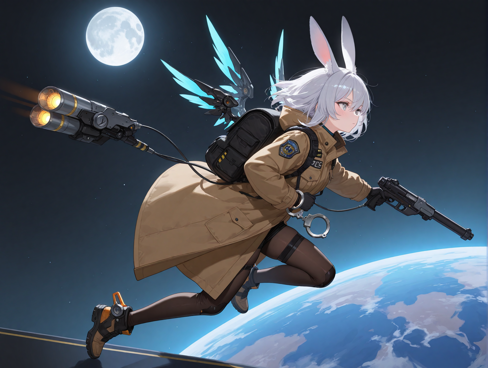 月へ向かうセラちゃん | の人気AIイラスト・グラビア