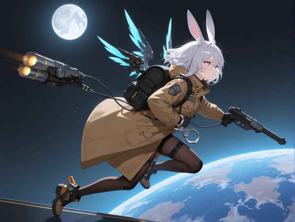 月へ向かうセラちゃん