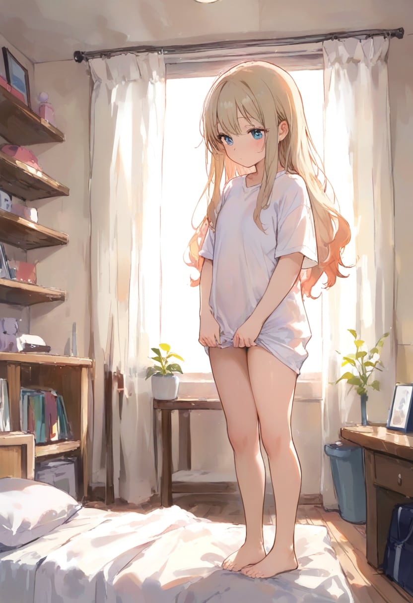 少女の部屋(水彩タッチ)(70) | の人気AIイラスト・グラビア
