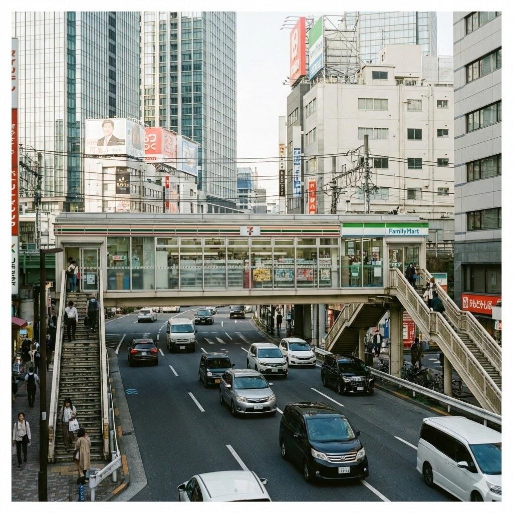 コンビニ歩道橋