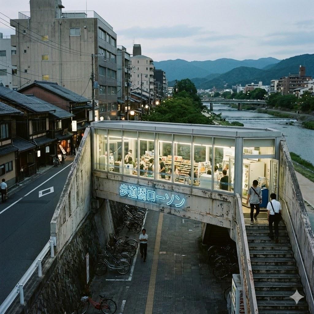 コンビニ歩道橋