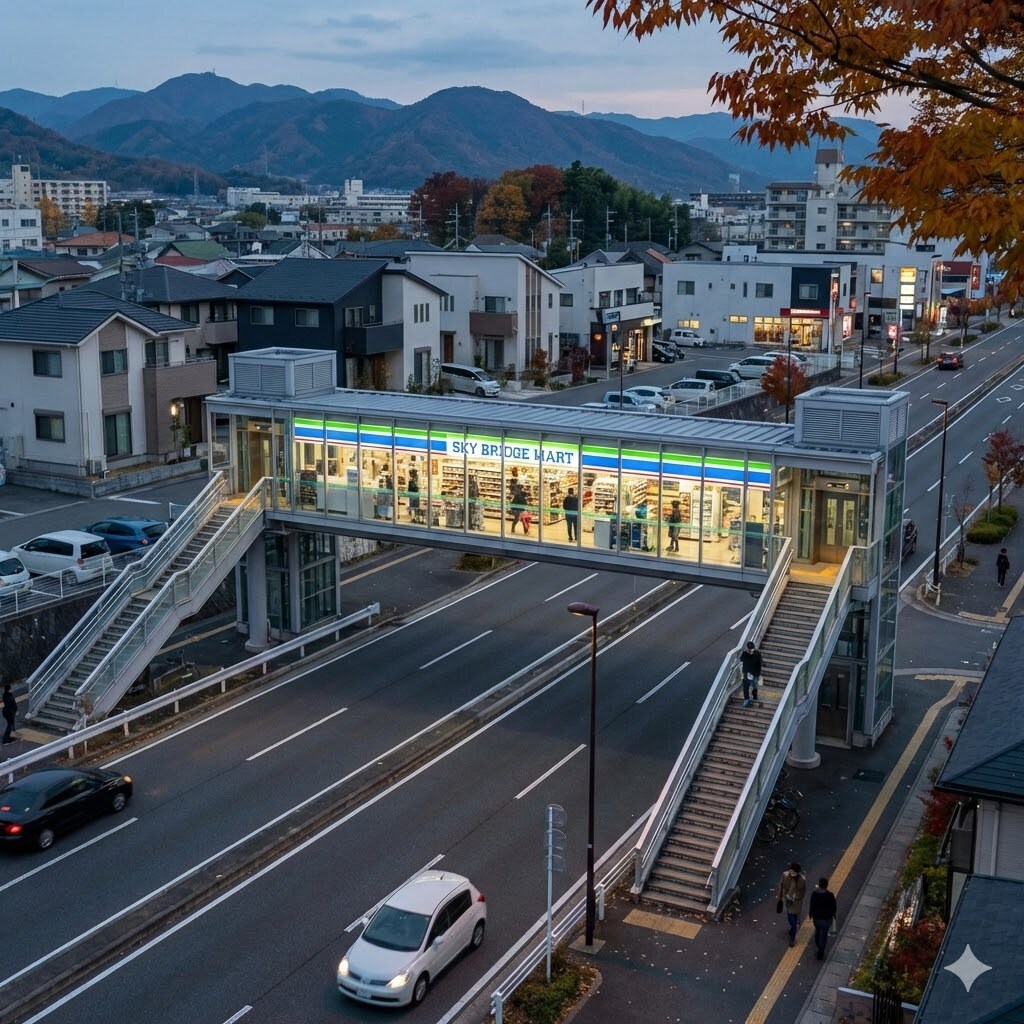コンビニ歩道橋 | の人気AIイラスト・グラビア