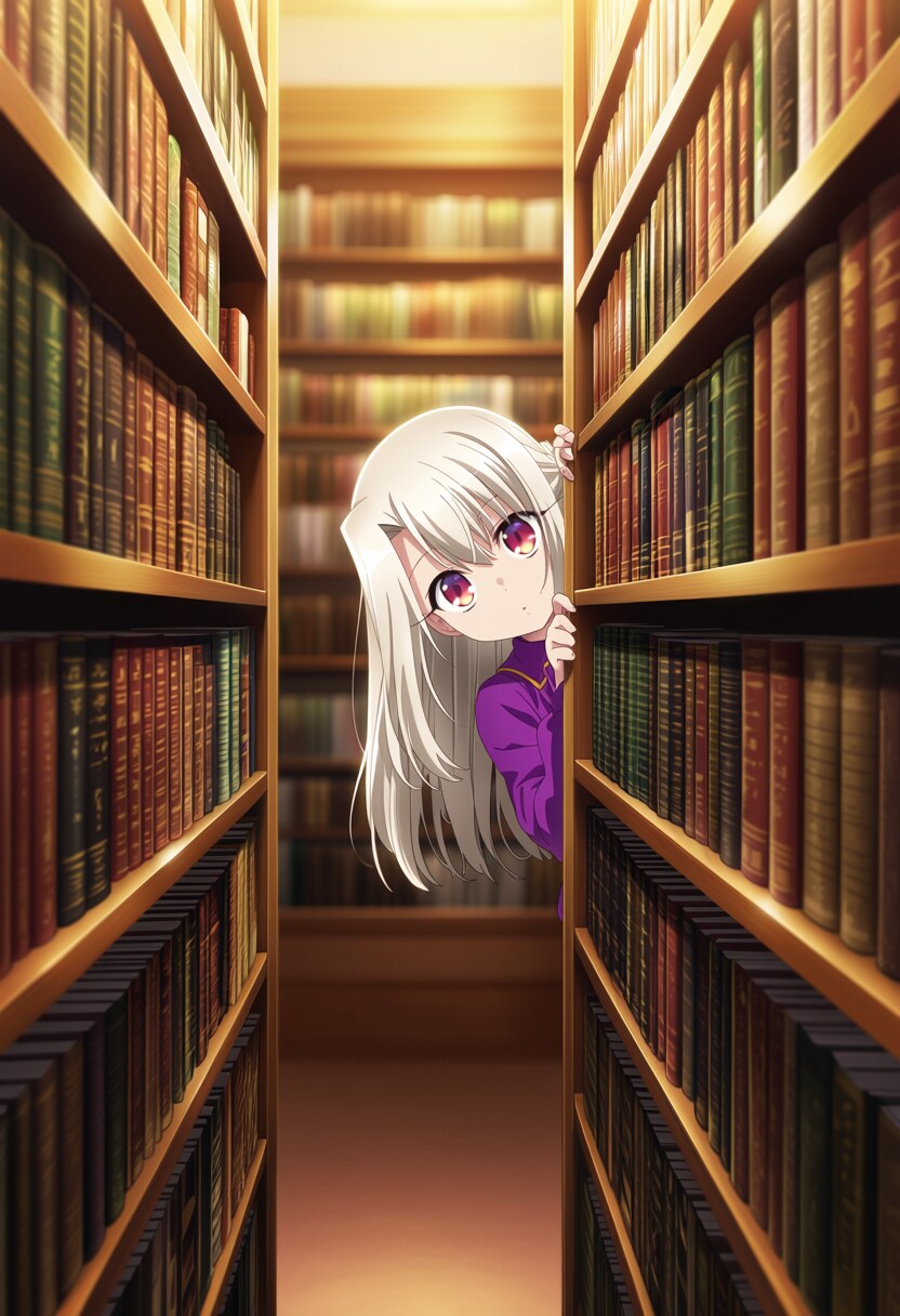 図書館のひょっこり少女