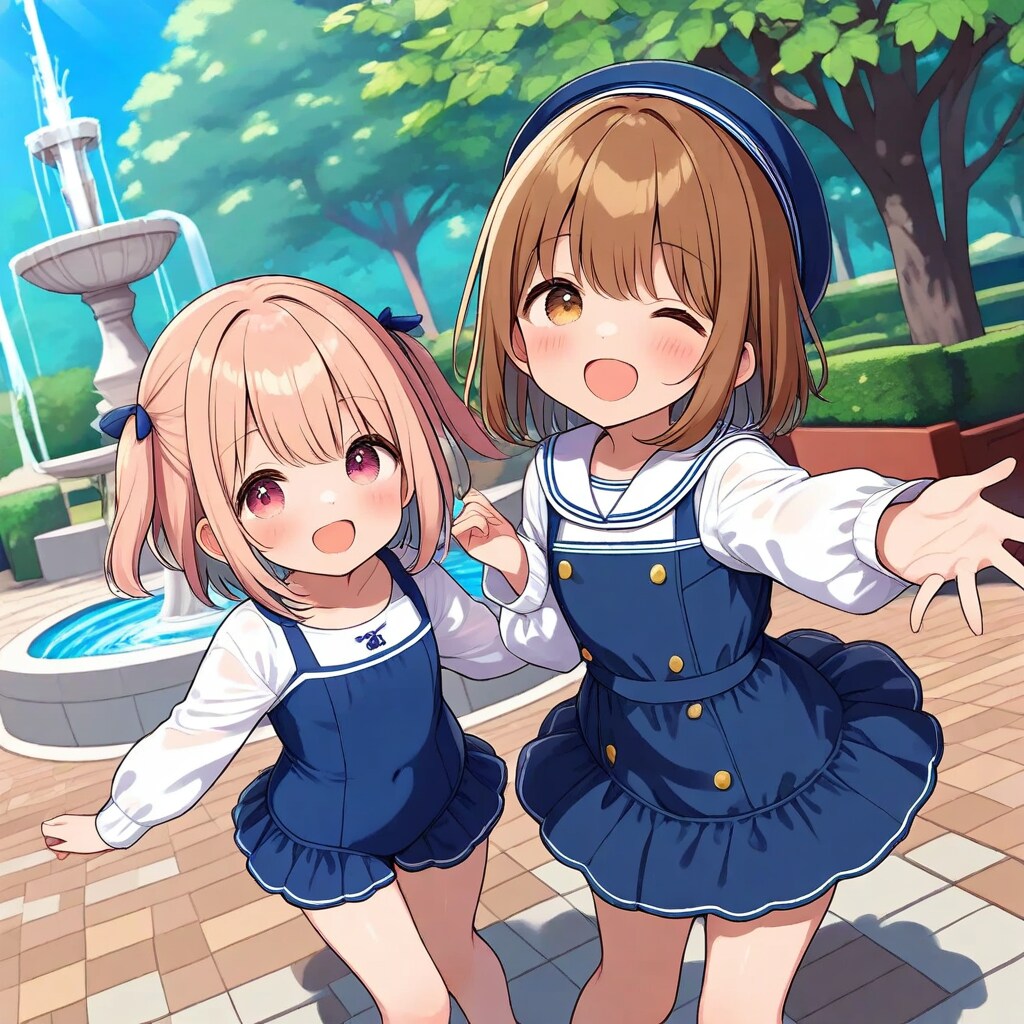 噴水のある公園