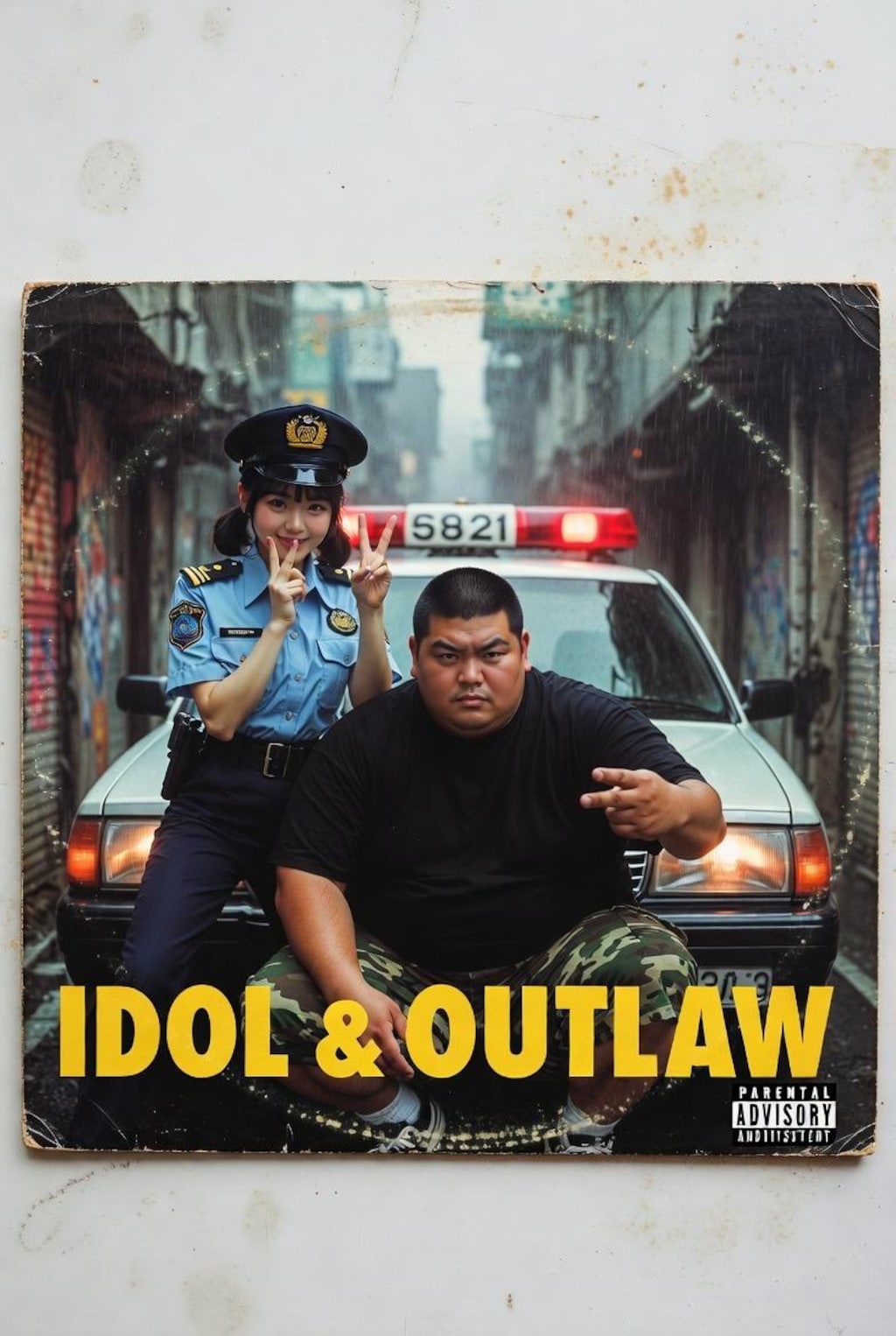 90s hiphopレコード風