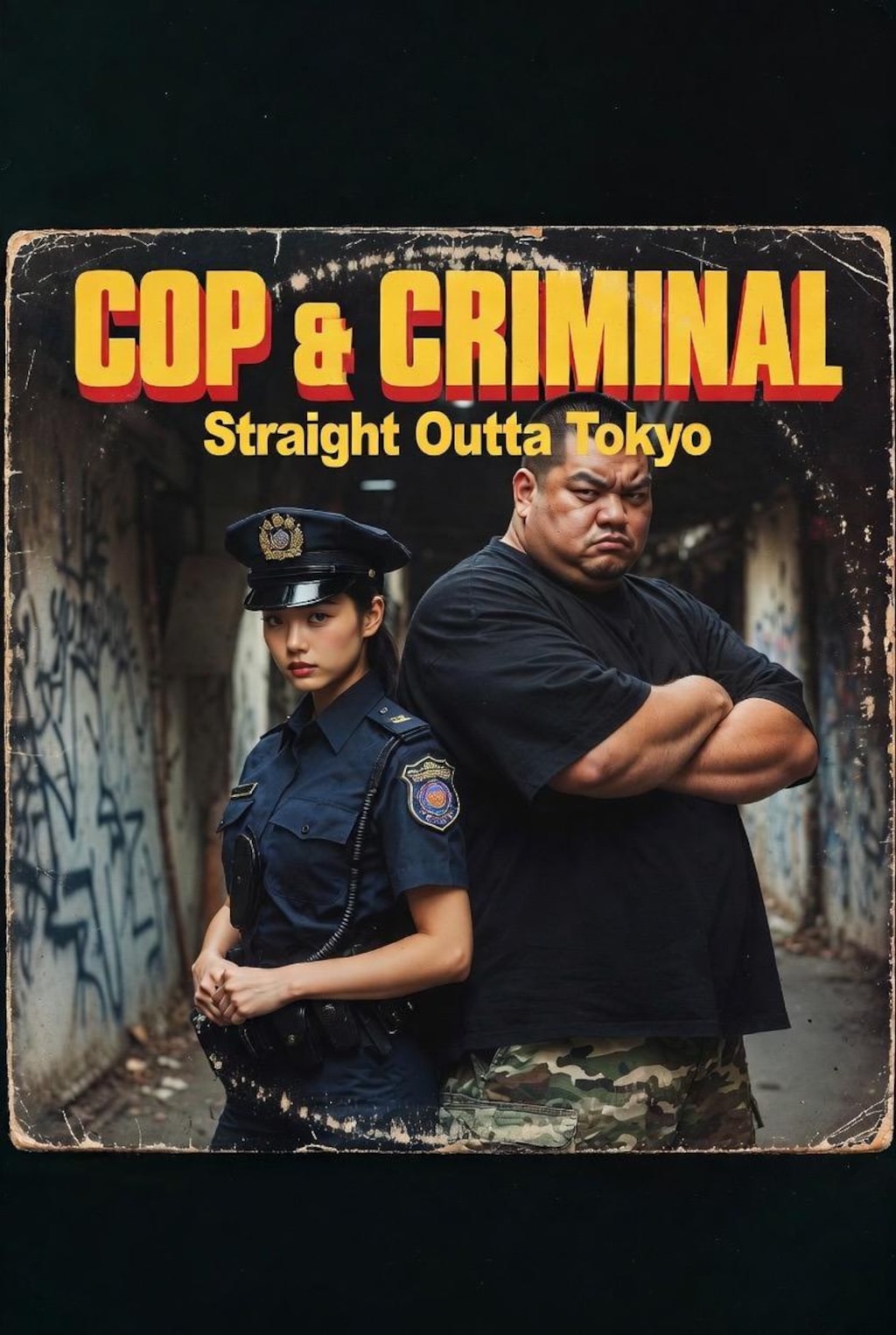 90s hiphopレコード風