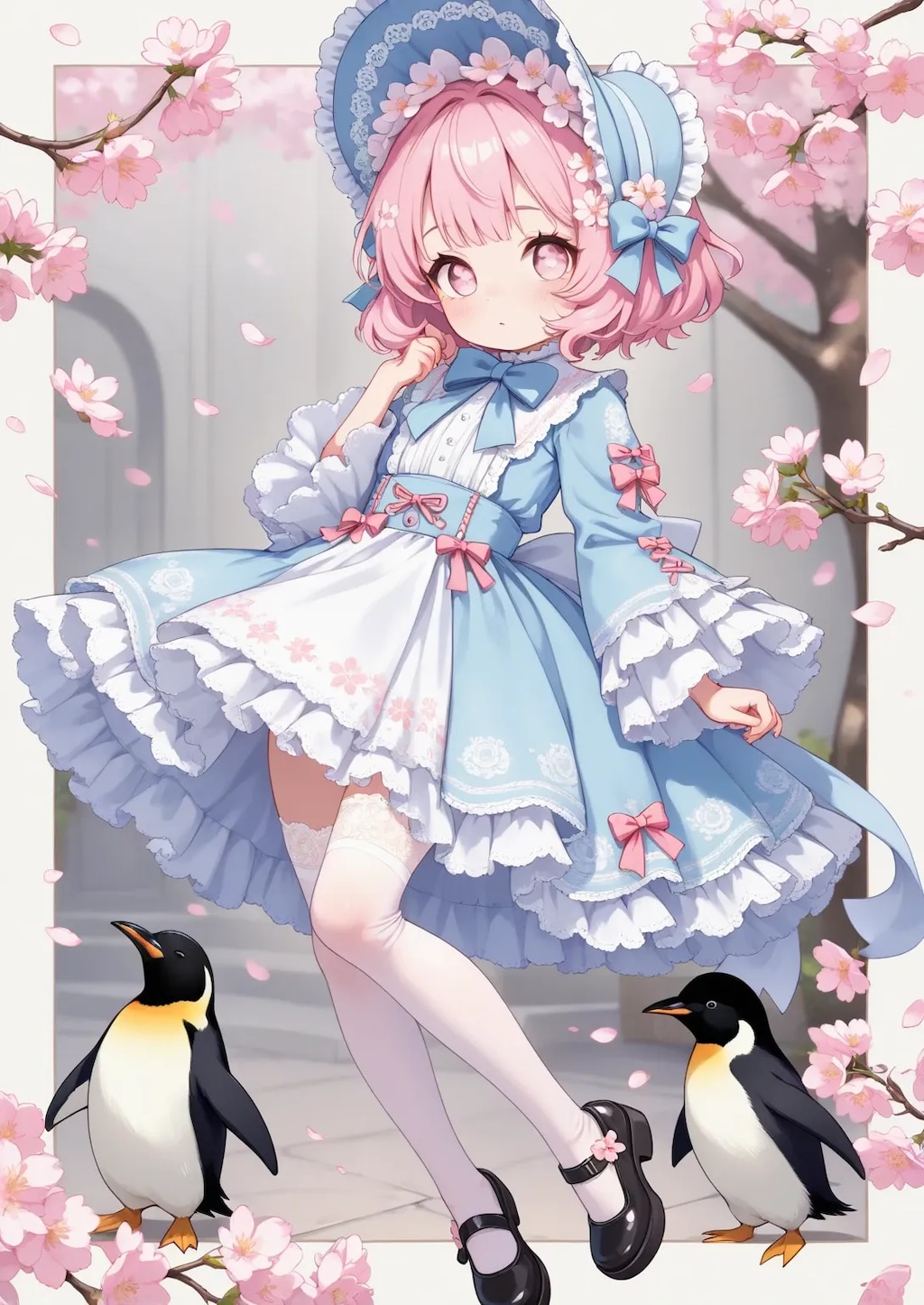 ロリータ妹ちゃんのさくらおめめ《SeaArt》