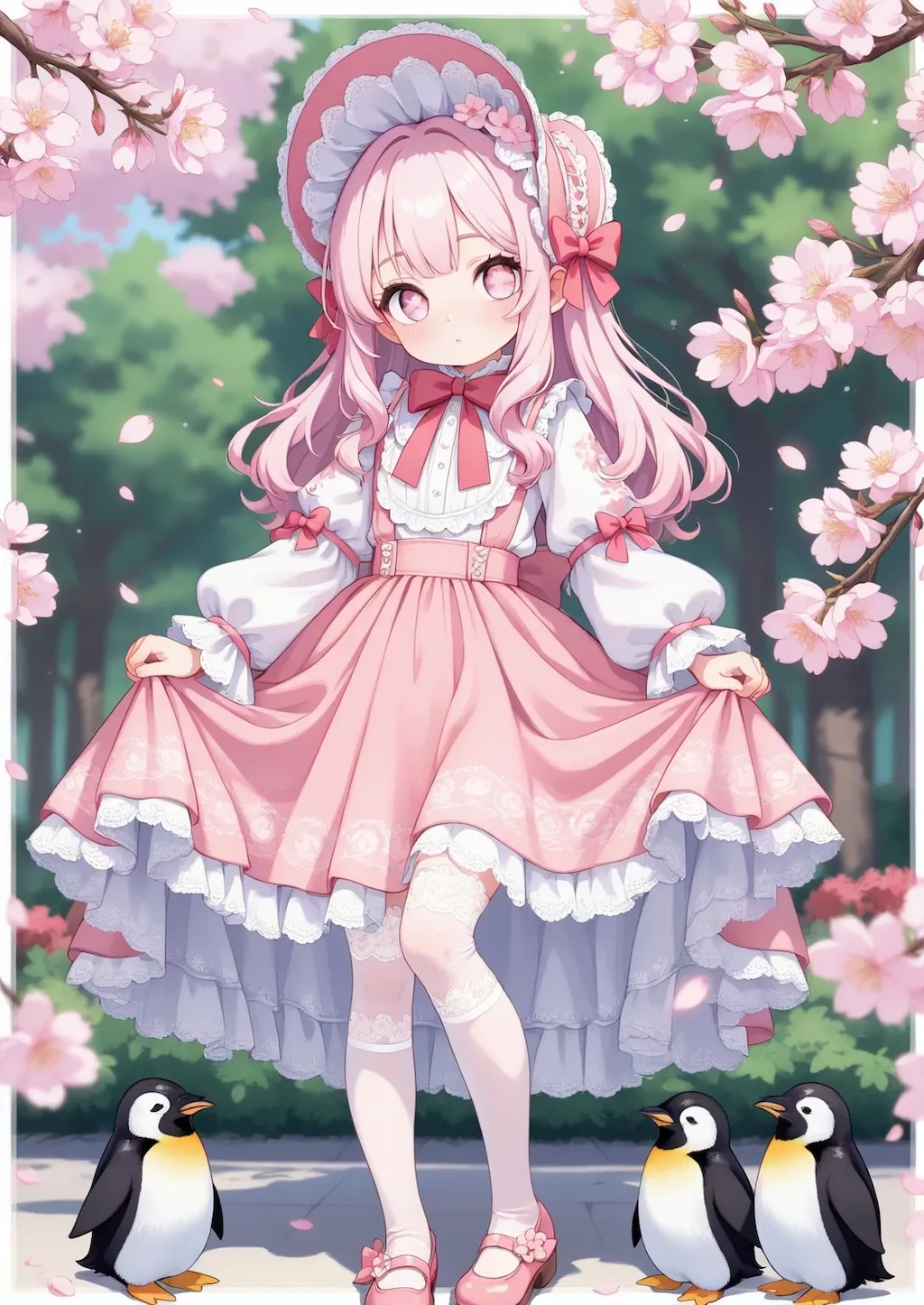 ロリータ妹ちゃんのさくらおめめ《SeaArt》