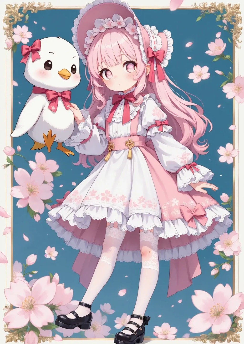 ロリータ妹ちゃんのさくらおめめ《SeaArt》