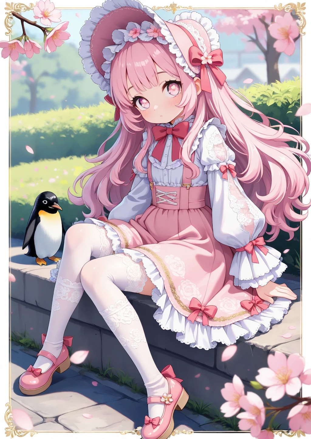 ロリータ妹ちゃんのさくらおめめ《SeaArt》