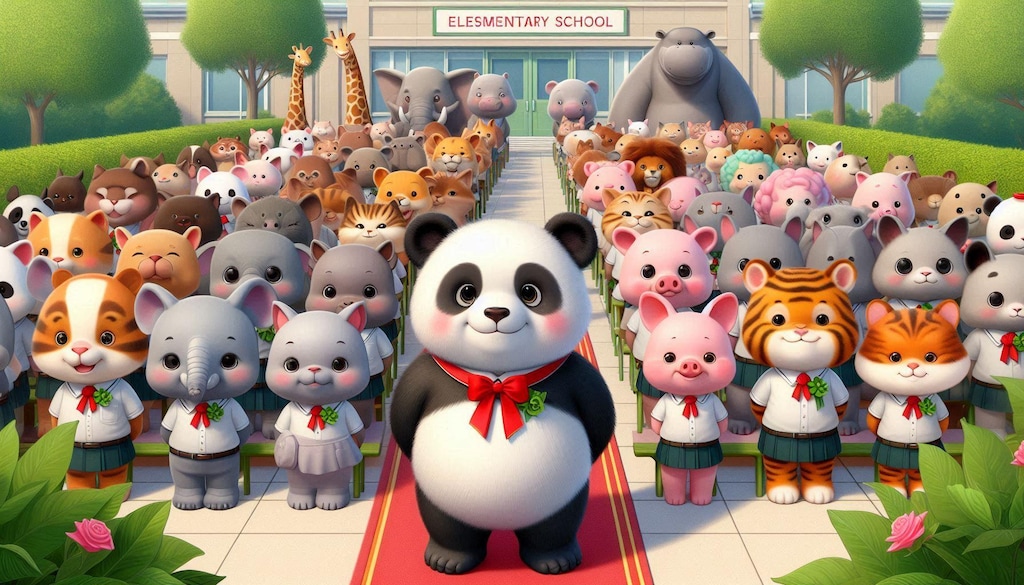 ３おめでとう　動物の一年生入学式