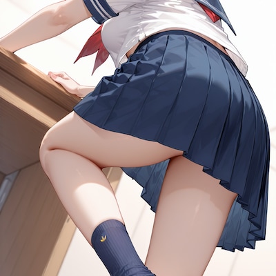 セーラー服紺ハイソックス