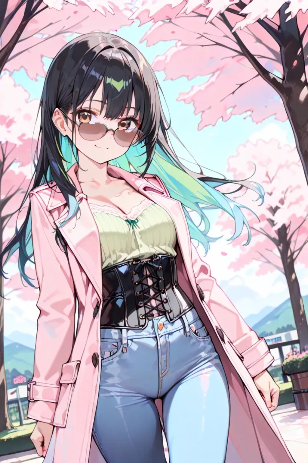 プロンプトはglassesなんだけどな…