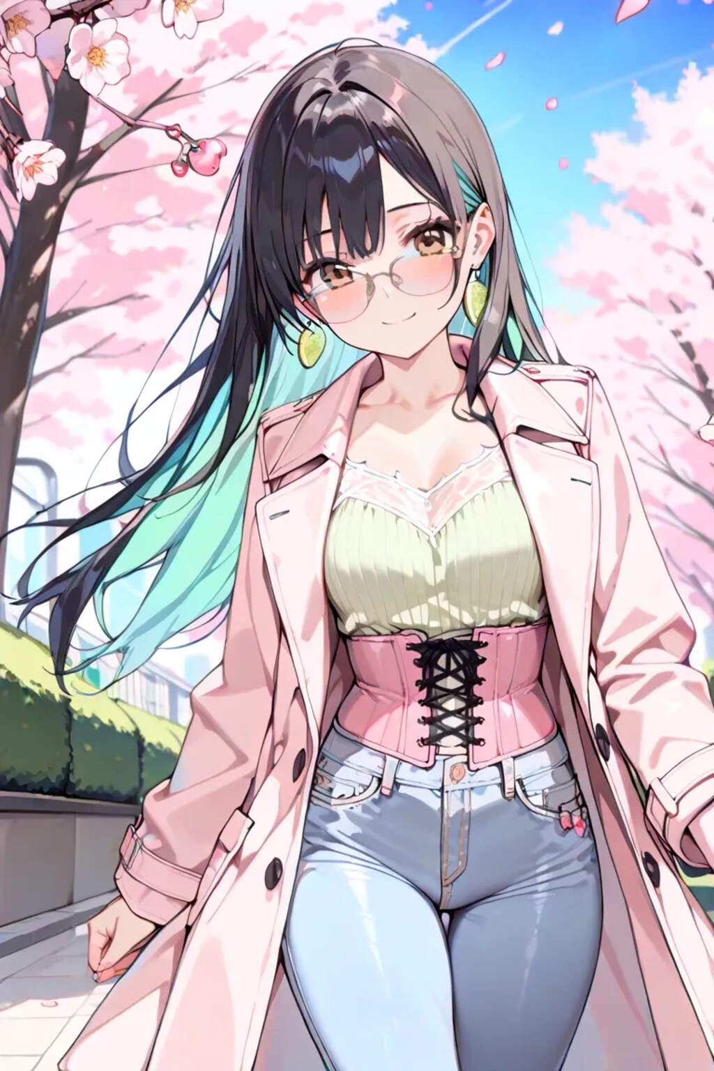 プロンプトはglassesなんだけどな…