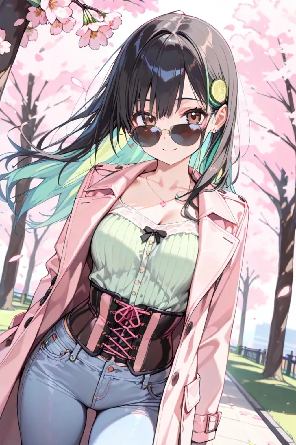 プロンプトはglassesなんだけどな…