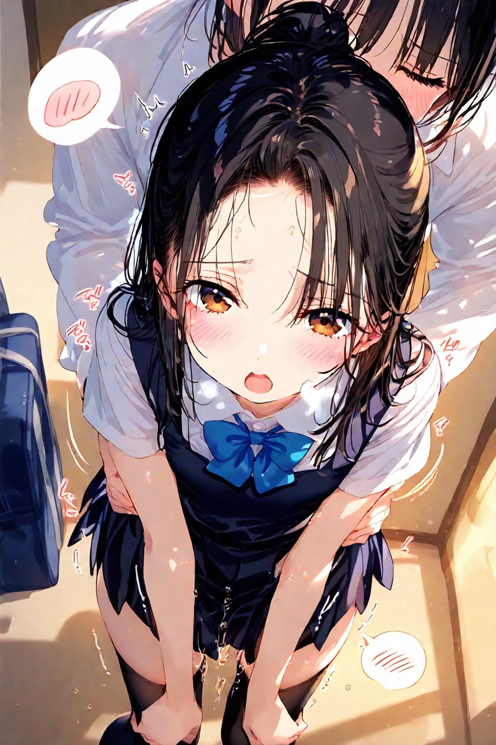 バックで突かれてハメ潮
