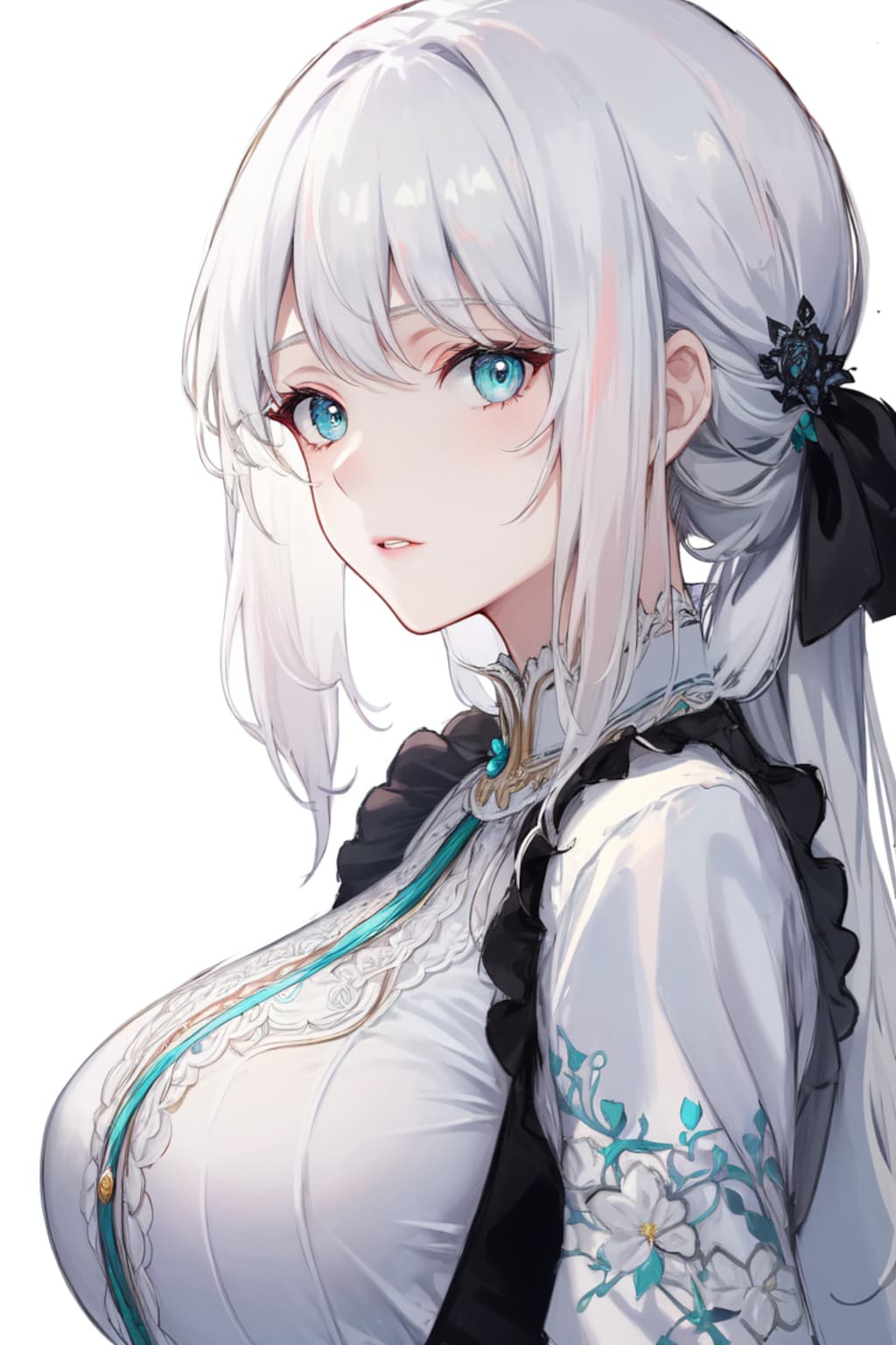 白髪ロングちゃん ドレス３