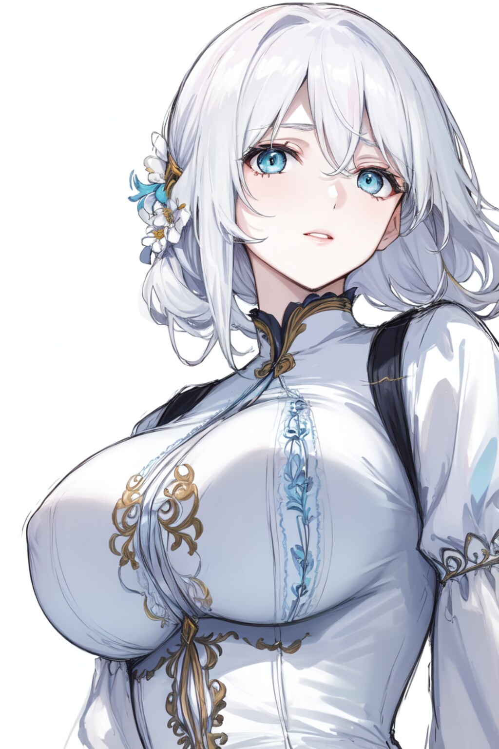 白髪ロングちゃん ドレス３