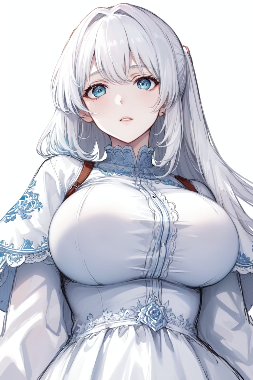 白髪ロングちゃん ドレス３