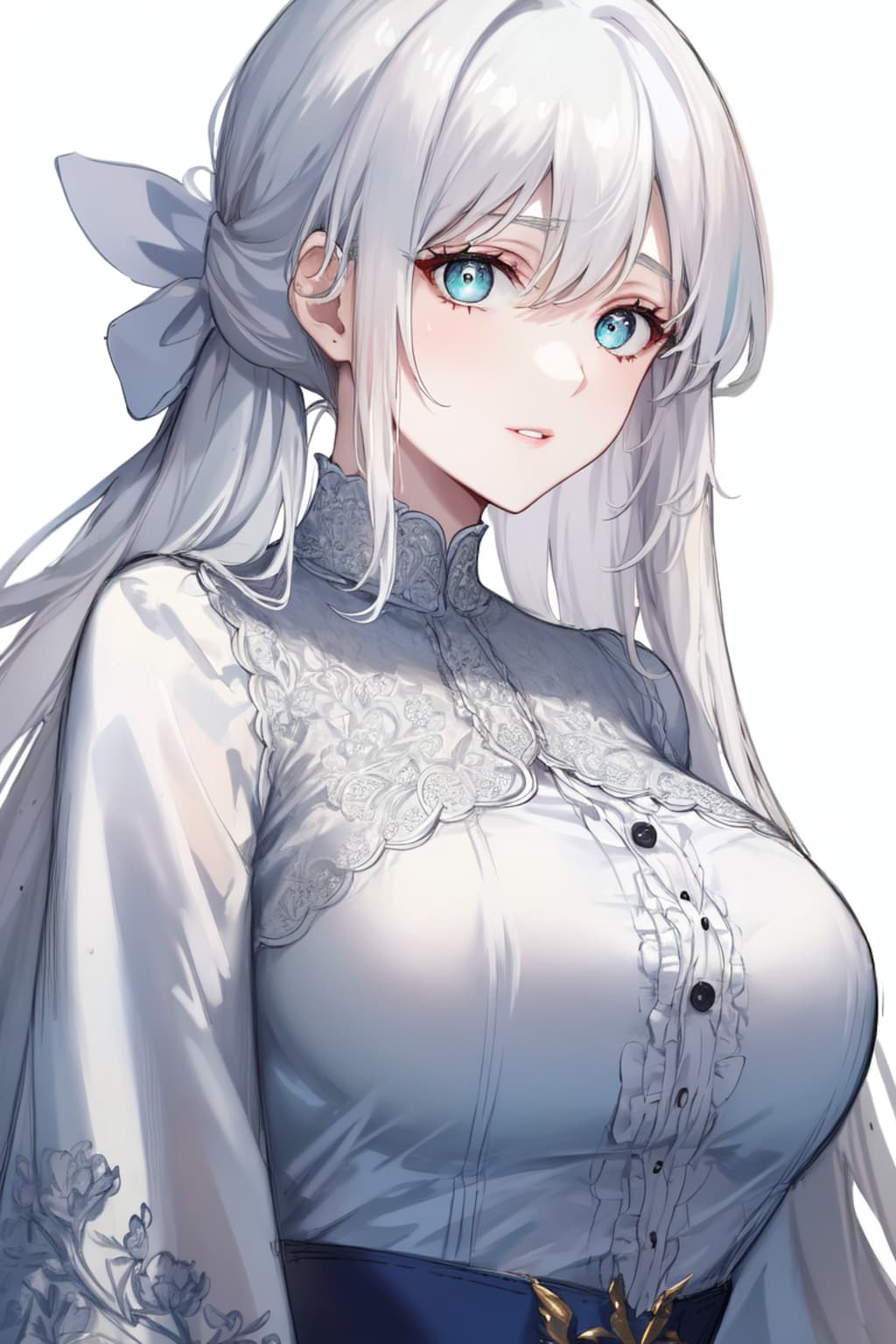 白髪ロングちゃん ドレス３