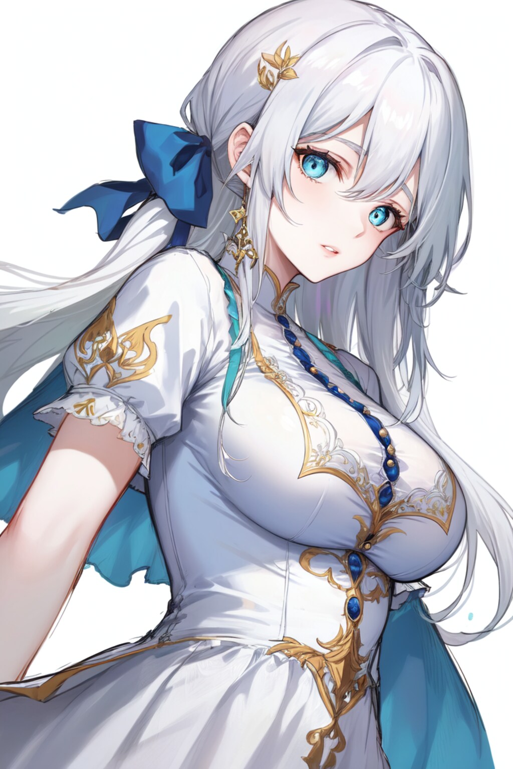 白髪ロングちゃん ドレス３