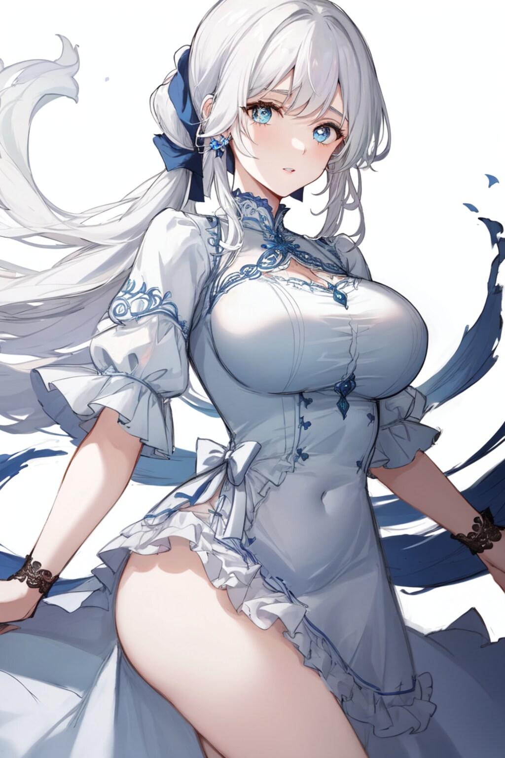 白髪ロングちゃん ドレス３