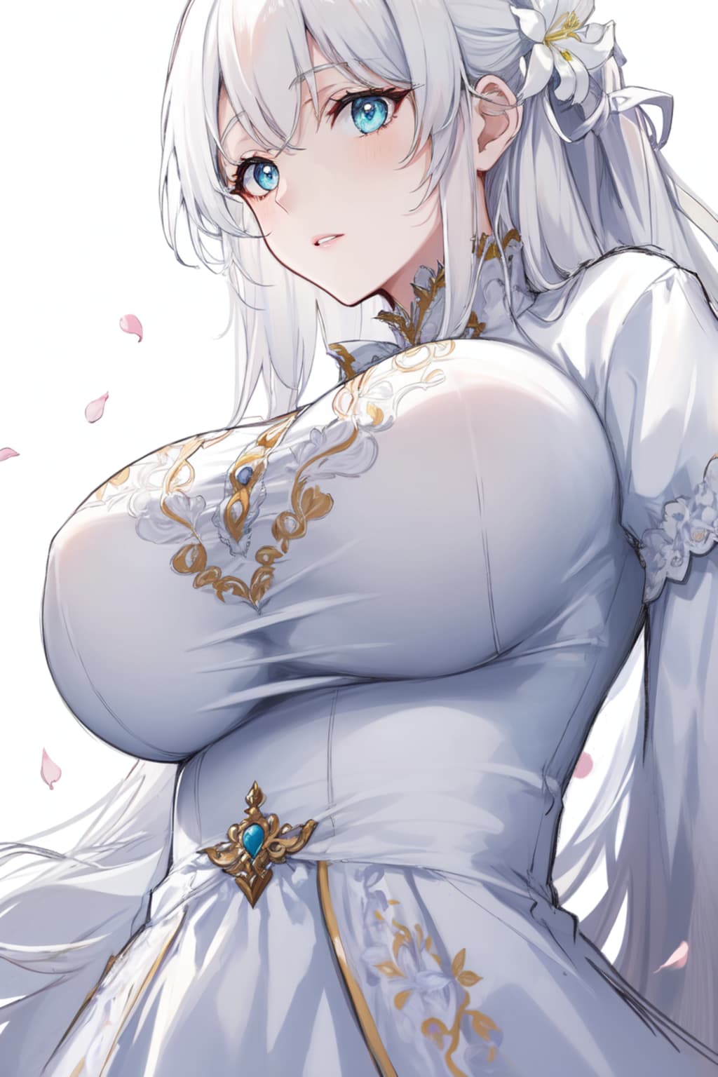 白髪ロングちゃん ドレス３