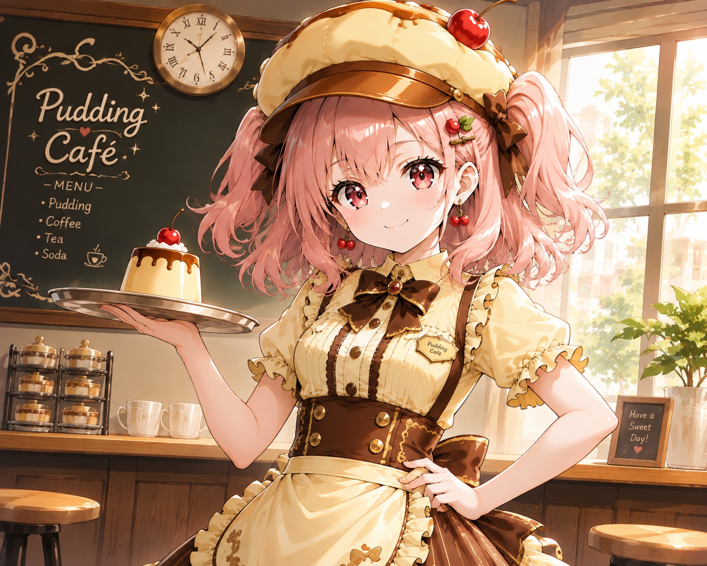 プリン喫茶店 | の人気AIイラスト・グラビア