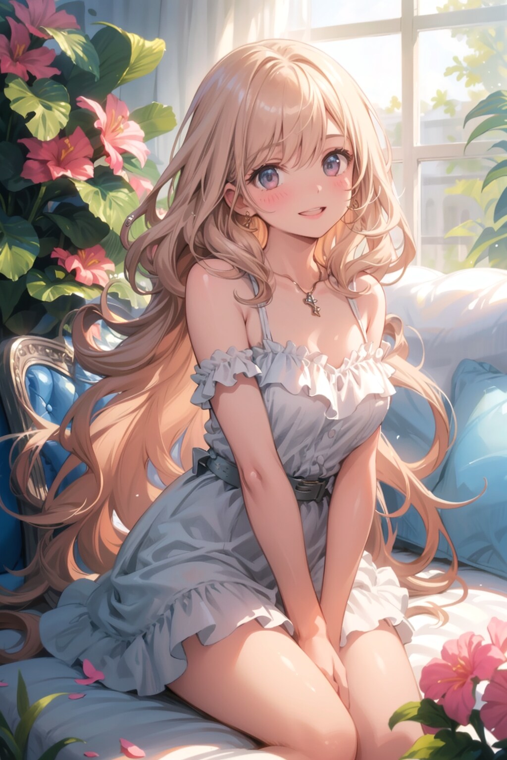 窓際にて