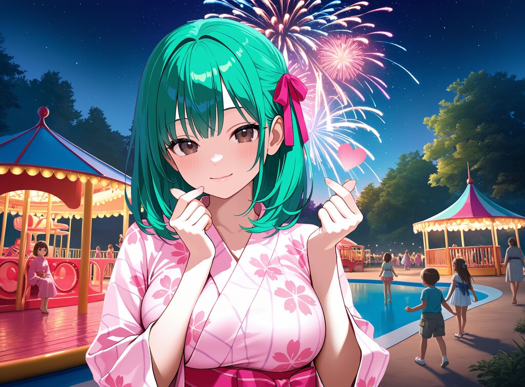 真夏の遊園地(12枚)