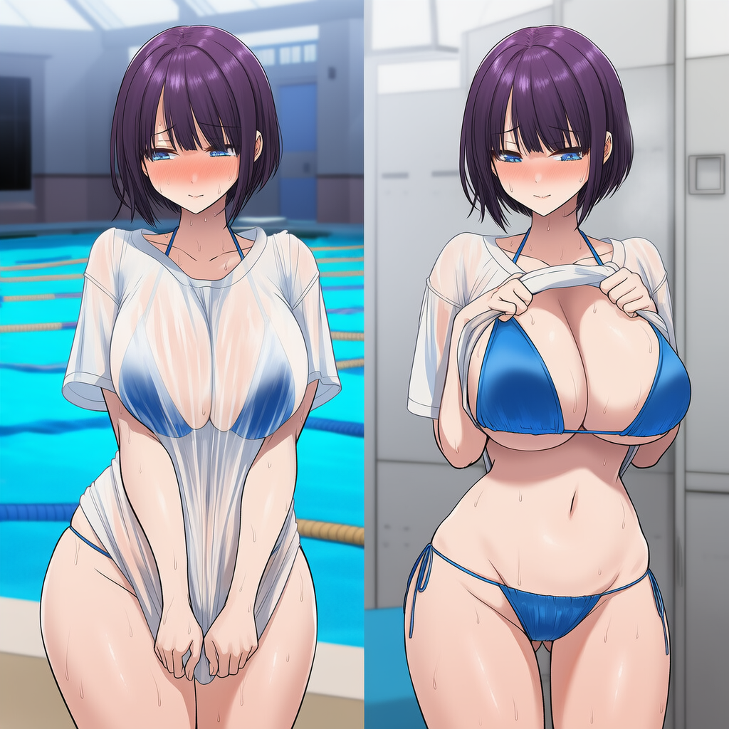 このビキニ　プールではちょっと、、