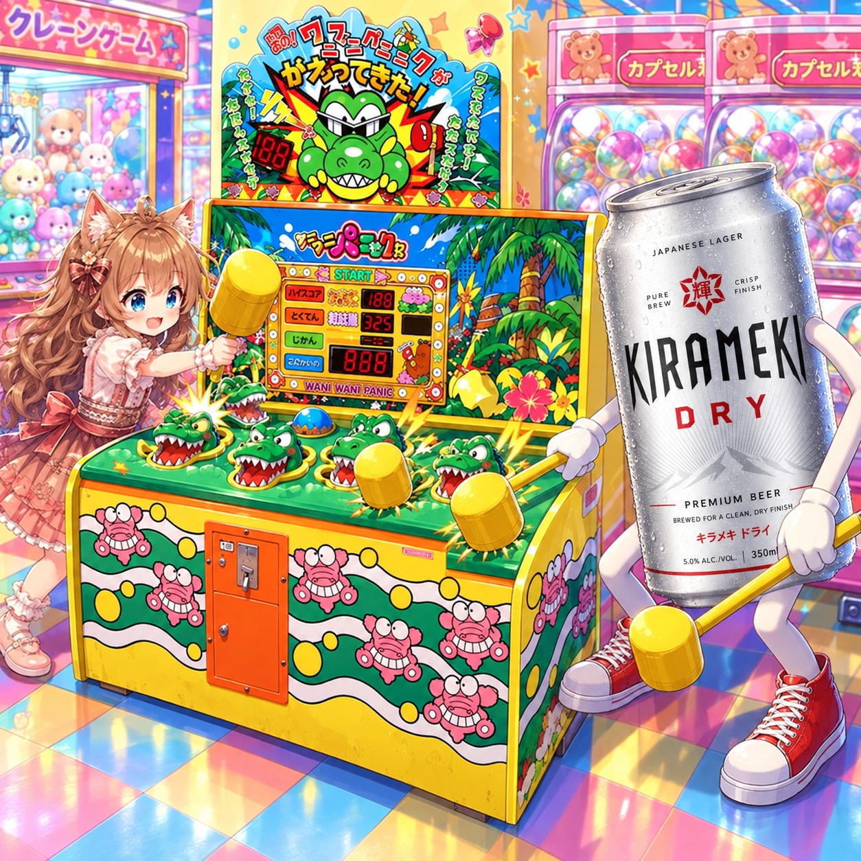ワニワニパニックで遊ぶ小さな女の子 | の人気AIイラスト・グラビア