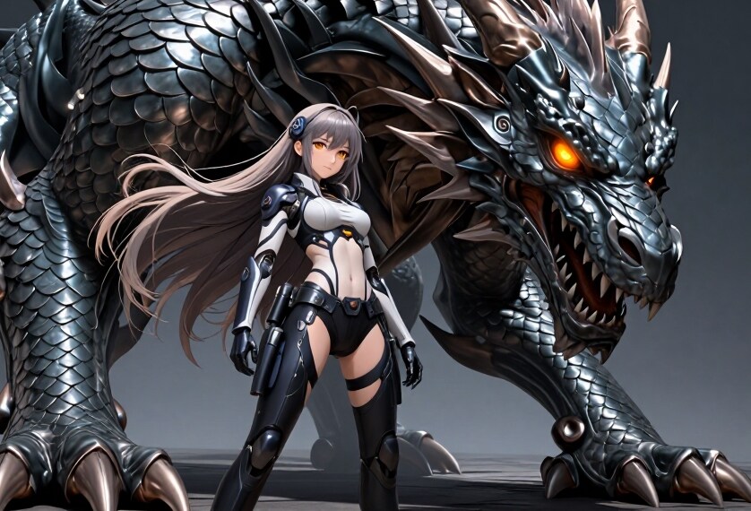 少女と青鋼のドラゴン