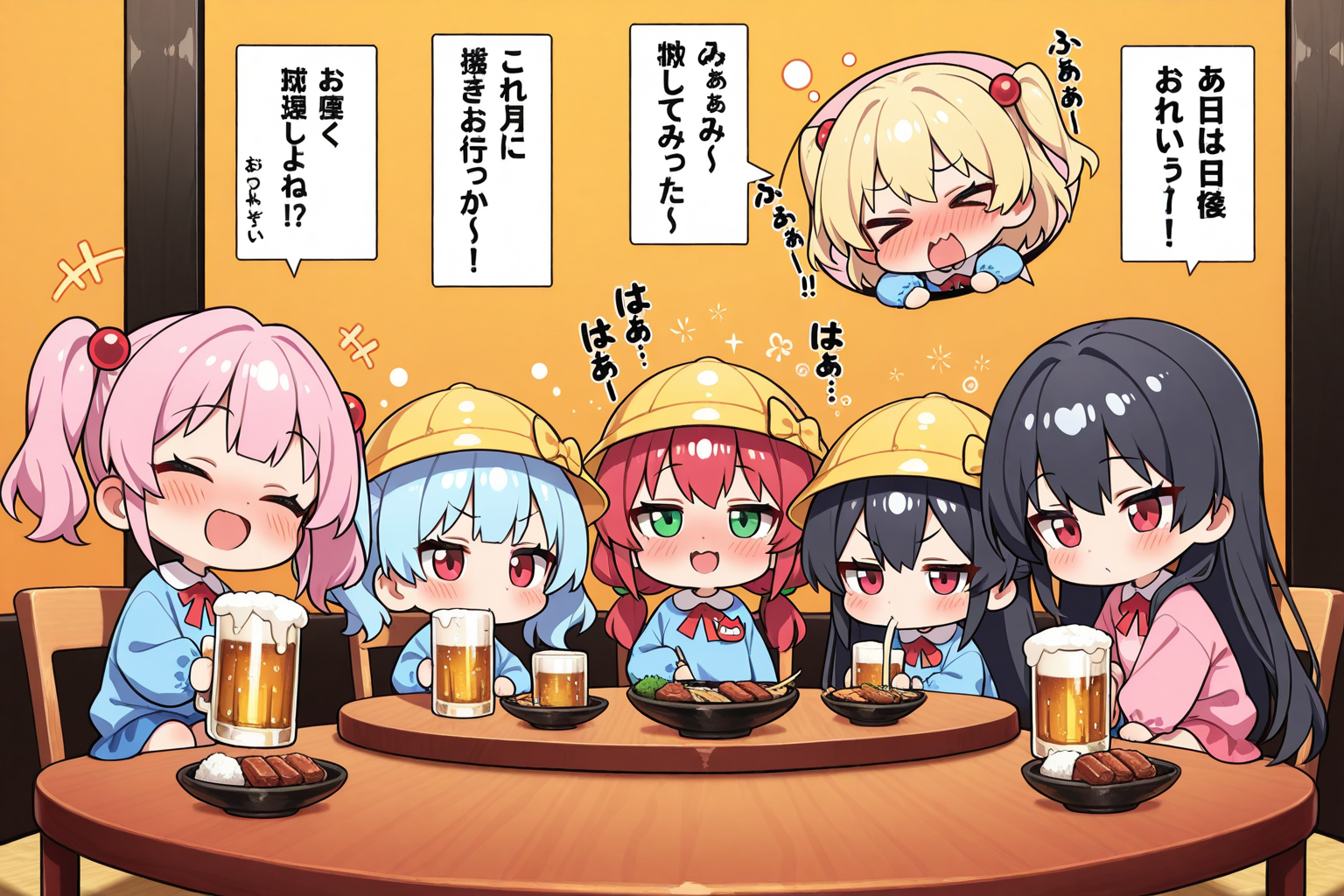 何故かようちえんの制服を着て来る客が多い居酒屋。 | の人気AIイラスト・グラビア