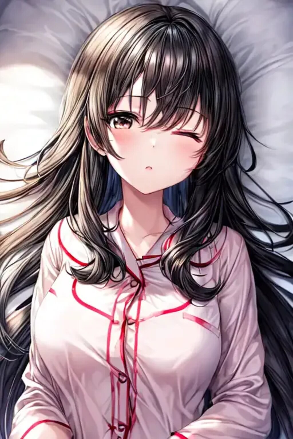 双葉の寝顔（半目開けと眼鏡無しVerも）