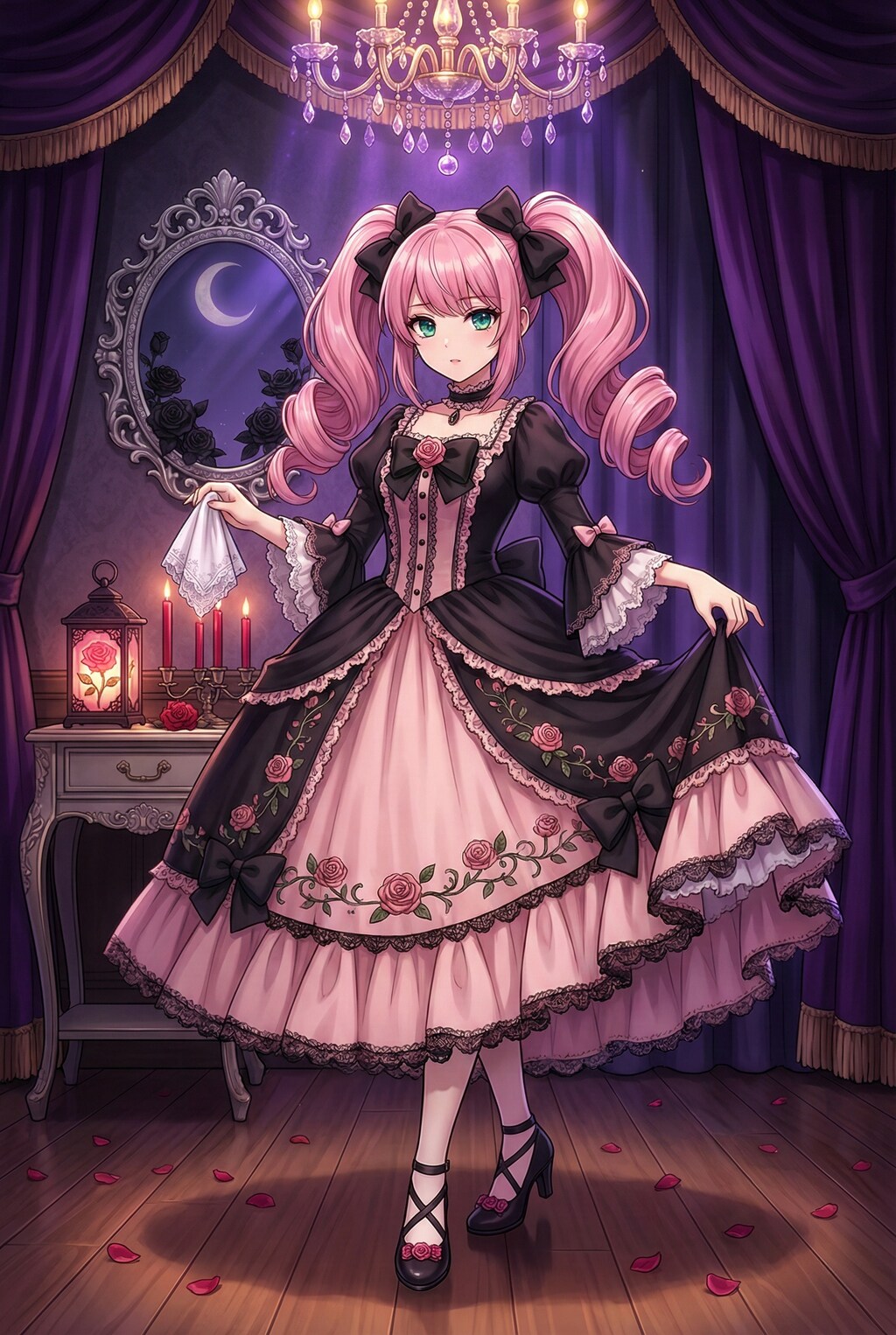 夜曲に踊る月影