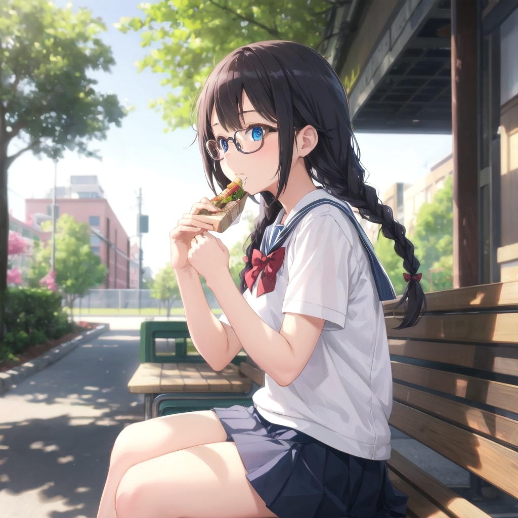 中庭でひとり、心ほどける昼休み