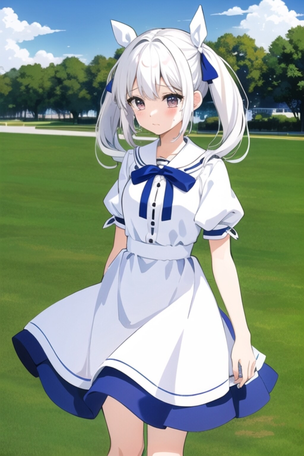 白ドレスの自然を