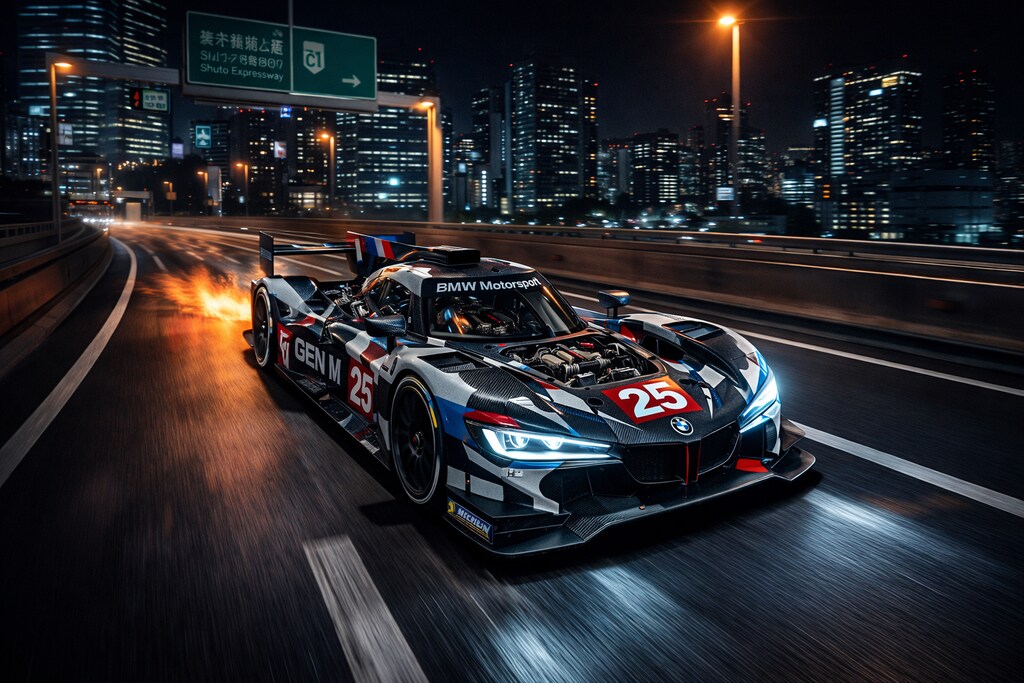BMW M ハイブリッド V8 レースカー　首都高激走！