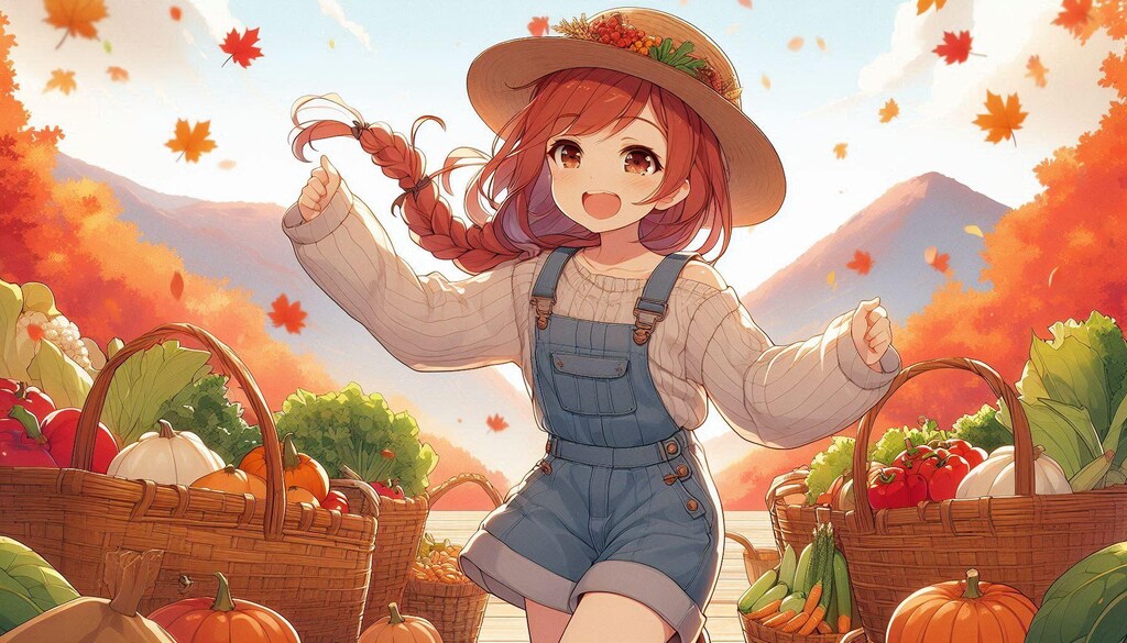 秋の実りを喜ぶ