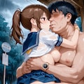 雨の日、田舎のバス停で男女がすること 3枚目