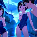 (16:9)CFNM雨 2枚目