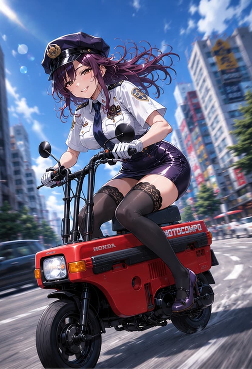 モトコンポの婦警さん。