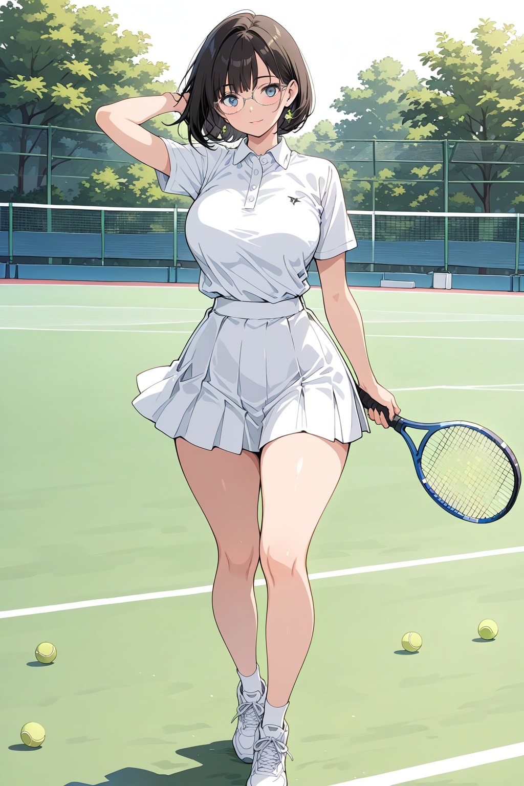ボブのOLさんテニスコートで