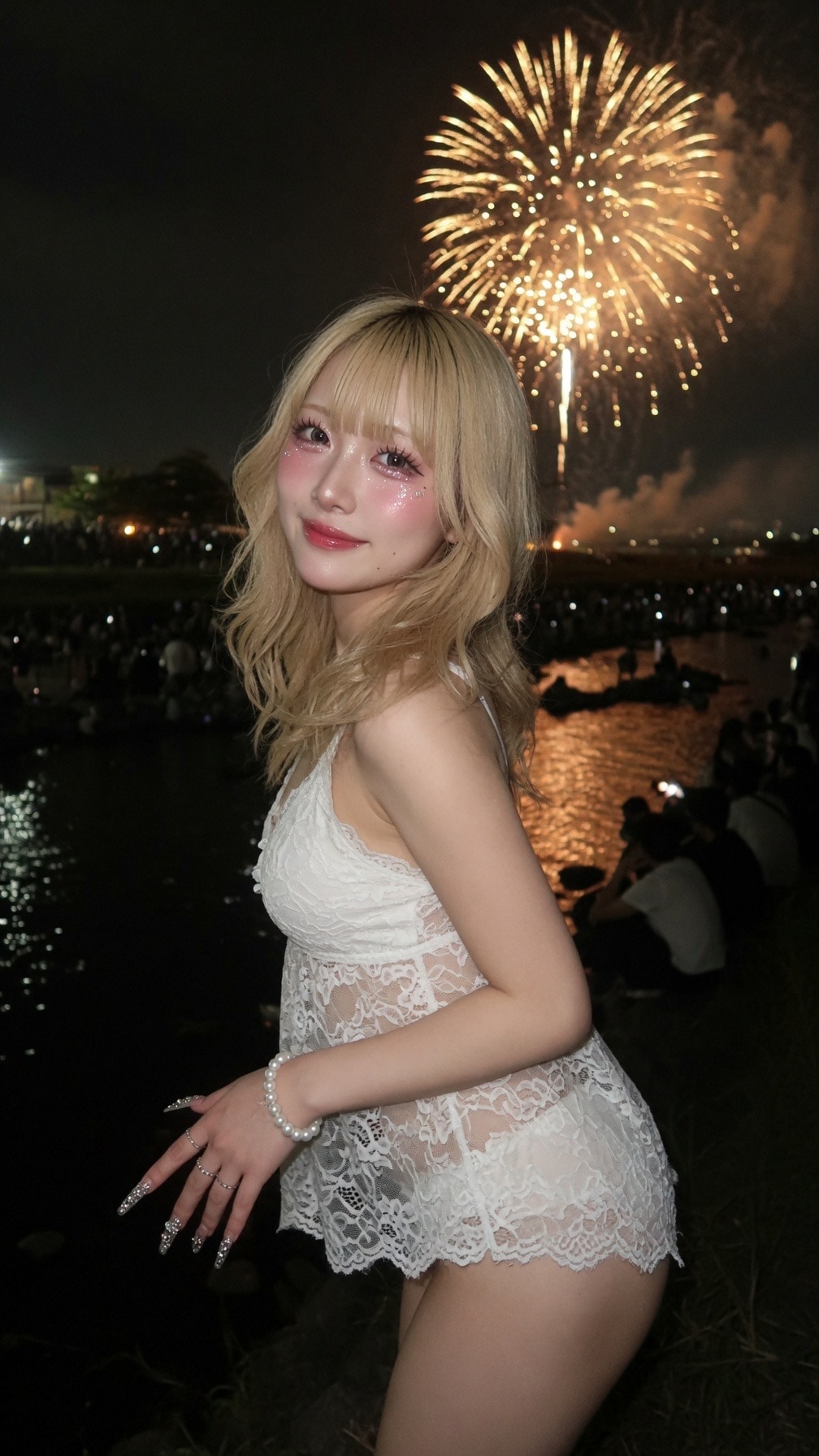 金髪ちゃん　花火大会